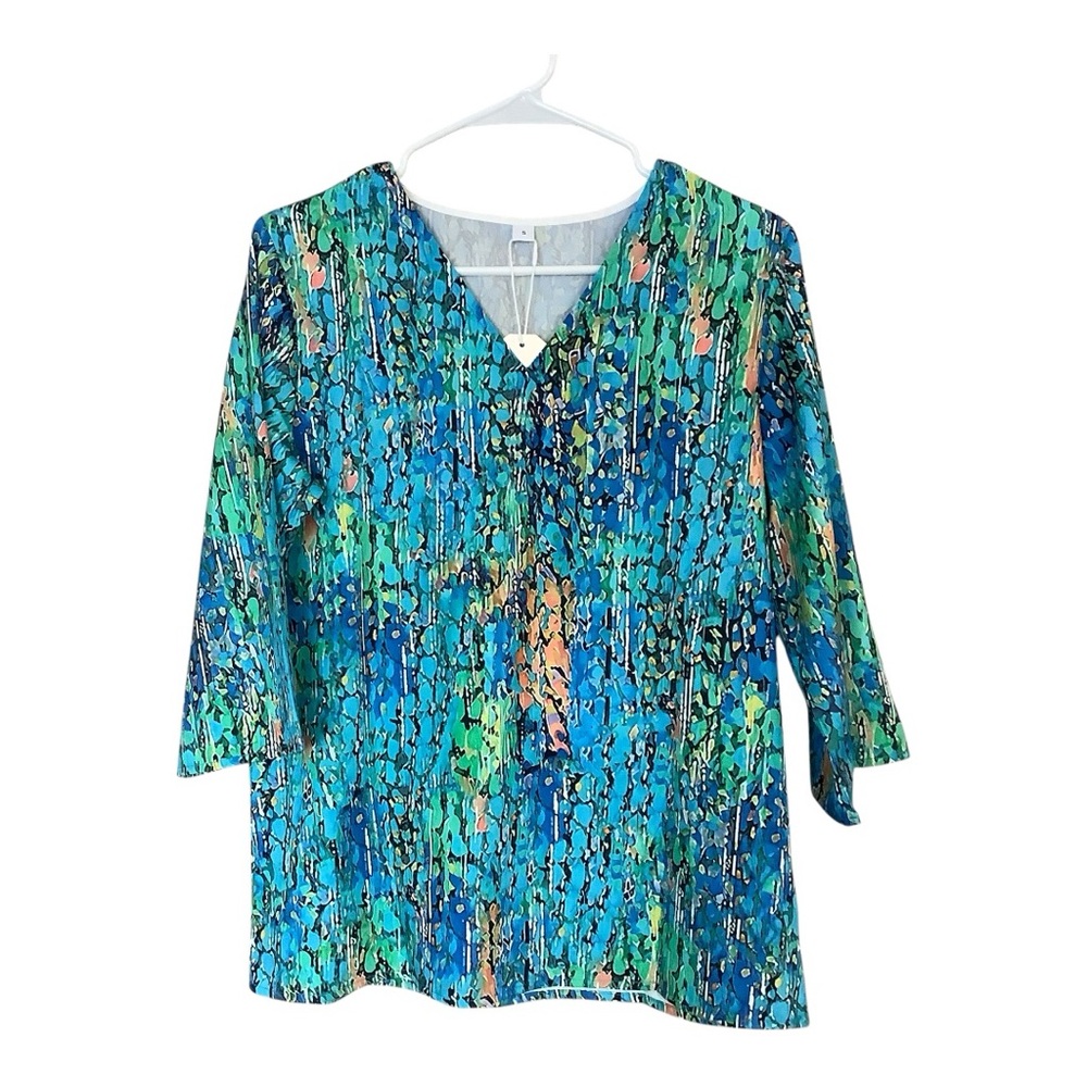 Blue Multicolor Design Top